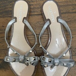 Valentino Garavani Metallic Studded Sandals